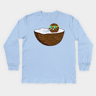 Funny coconut drinks coconut milk Kids Long Sleeve T-Shirt